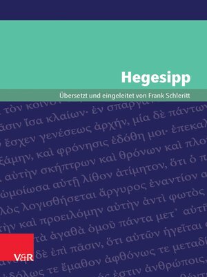 cover image of Hegesipp